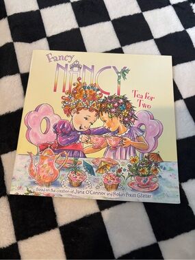 Fancy Nancy book writing inside cover